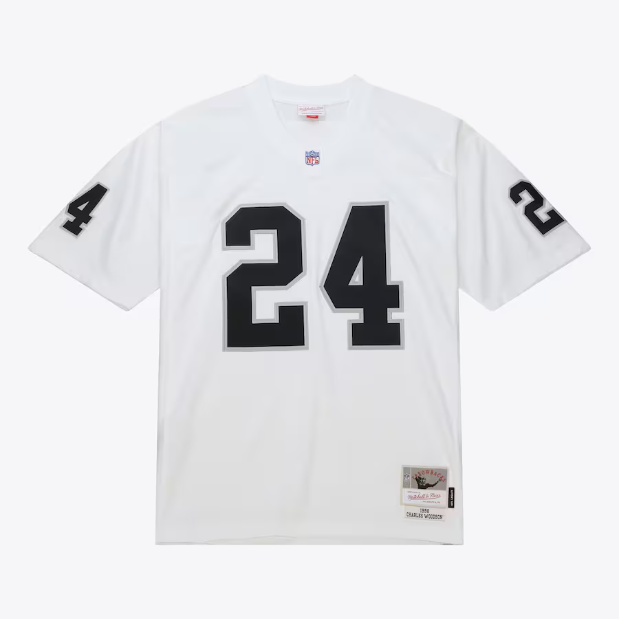 CHARLES WOODSON LAS VEGAS RAIDERS MEN'S MITCHELL & NESS PREMIER JERSEY