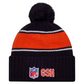 CHICAGO BEARS 2024 NFL SIDELINE CUFFED KNIT BEANIE WITH POM - NAVY