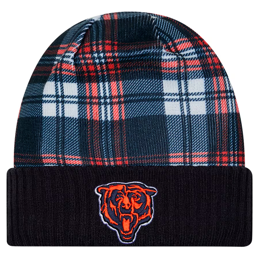 CHICAGO BEARS 2024 NFL SIDELINE STATEMENT CUFFED KNIT BEANIE - NAVY