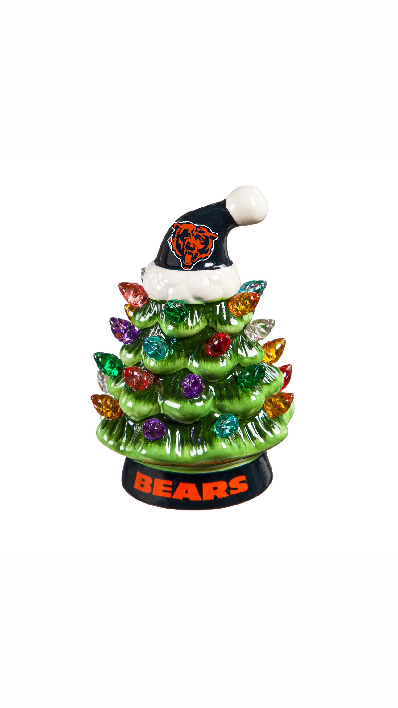 CHICAGO BEARS 4" MINI LED TABLETOP CHRISTMAS TREE