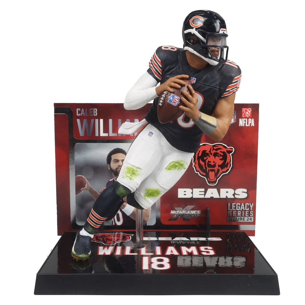 CHICAGO BEARS CALEB WILLIAMS NFL LEGACY 7" MCFARLANE SPORTS PICK FIGURE