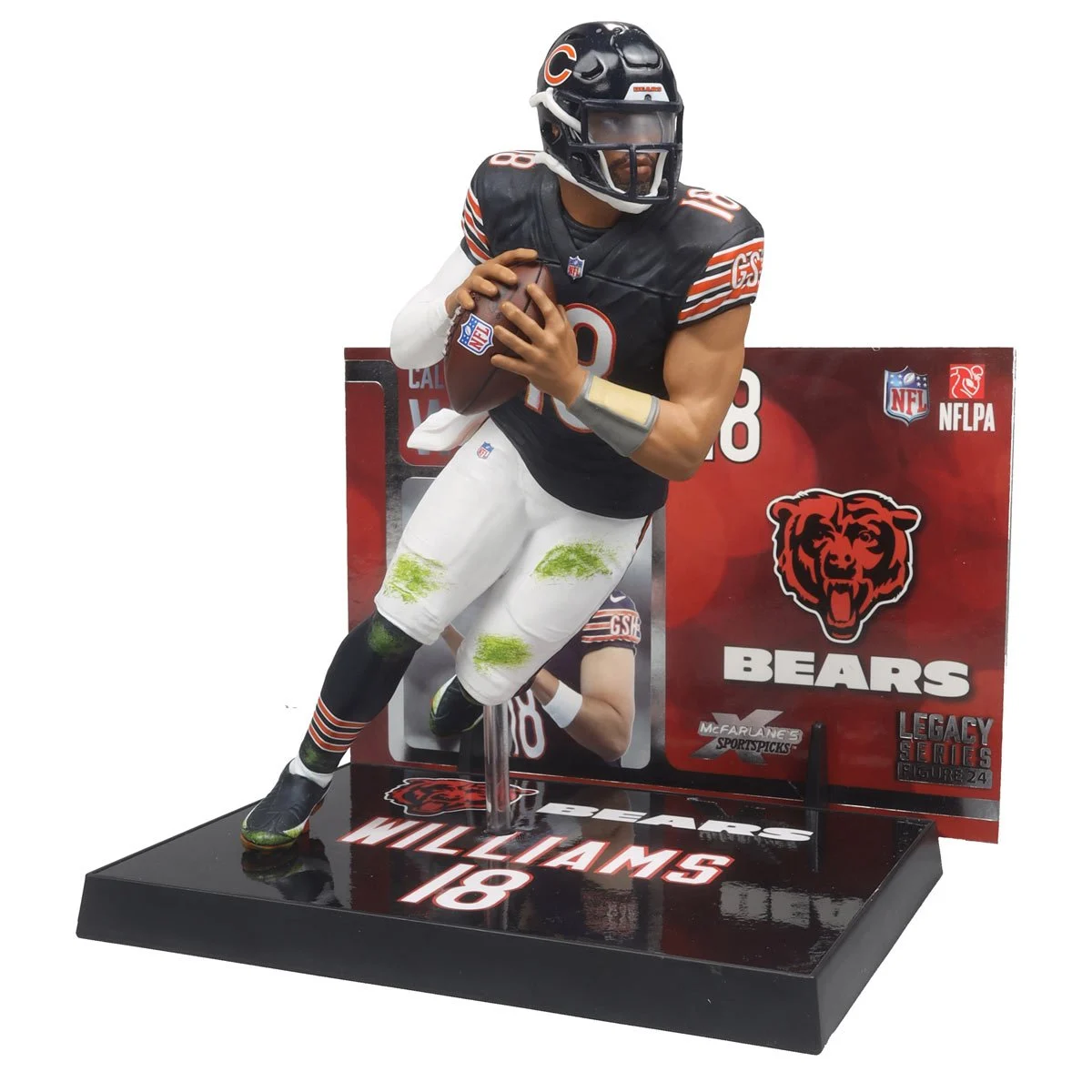 CHICAGO BEARS CALEB WILLIAMS NFL LEGACY 7" MCFARLANE SPORTS PICK FIGURE