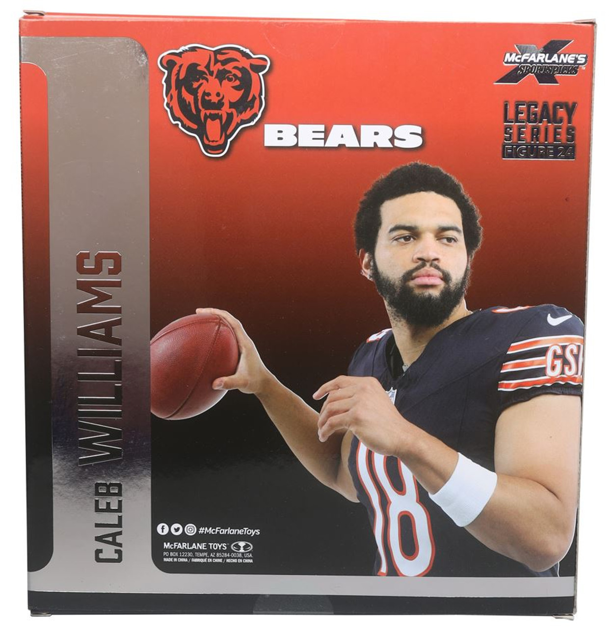 CHICAGO BEARS CALEB WILLIAMS NFL LEGACY 7" MCFARLANE SPORTS PICK FIGURE