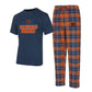 CHICAGO BEARS MEN'S VECTOR T-SHIRT & FLANNEL PANT SLEEPWEAR SET - NAVY/ORANGE