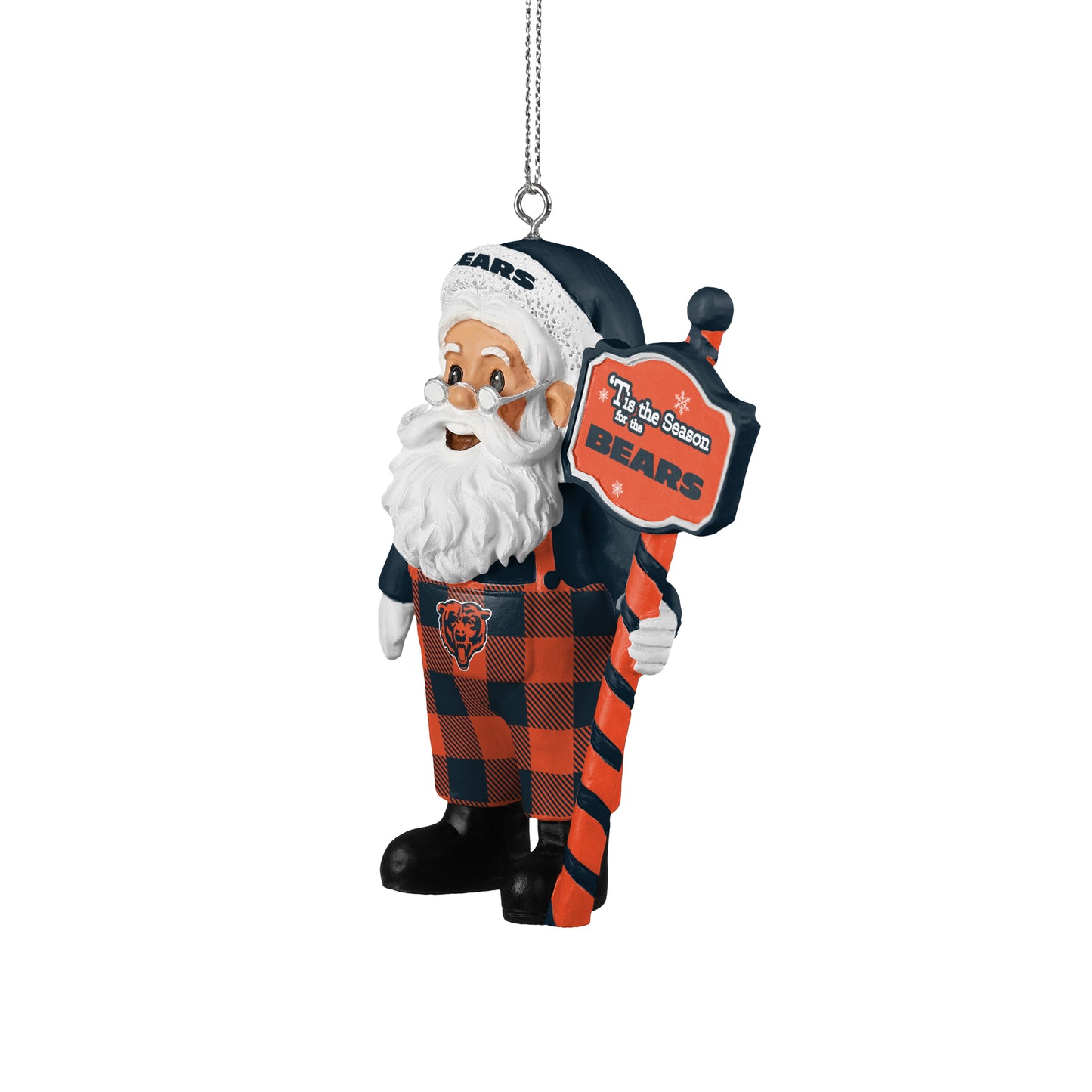 CHICAGO BEARS SANTA OVERALLS ORNAMENT