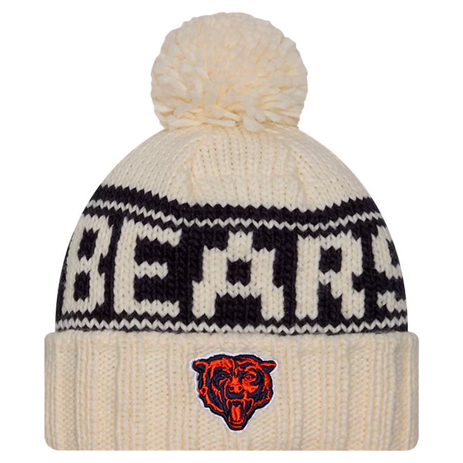 CHICAGO BEARS WOMEN'S 2024 NFL SIDELINE CUFFED KNIT WITH POM