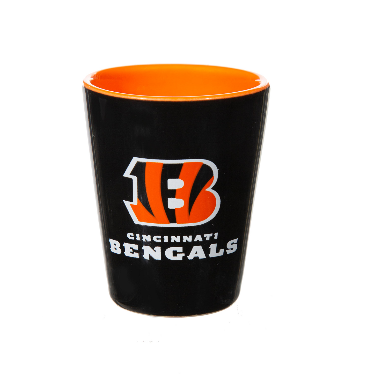 CINCINNATI BENGALS 2 OZ. TEAM SHOT GLASS - CERAMIC