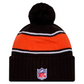 CINCINNATI BENGALS 2024 NFL SIDELINE CUFFED KNIT BEANIE WITH POM - BLACK