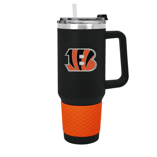 CINCINNATI BENGALS 40OZ. COLOSSUS TRAVEL MUG WITH METAL LOGO - BLACK