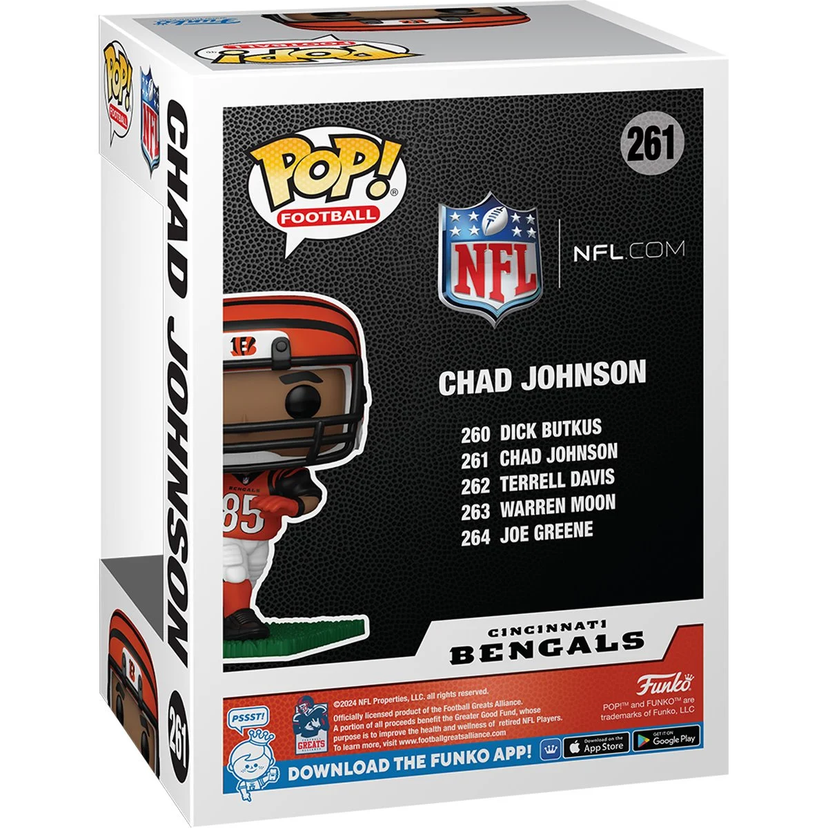 CINCINNATI BENGALS CHAD JOHNSON FUNKO POP! VINYL FIGURE #261