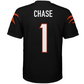 CINCINNATI BENGALS JA'MARR CHASE YOUTH MID TIER JERSEY - BLACK