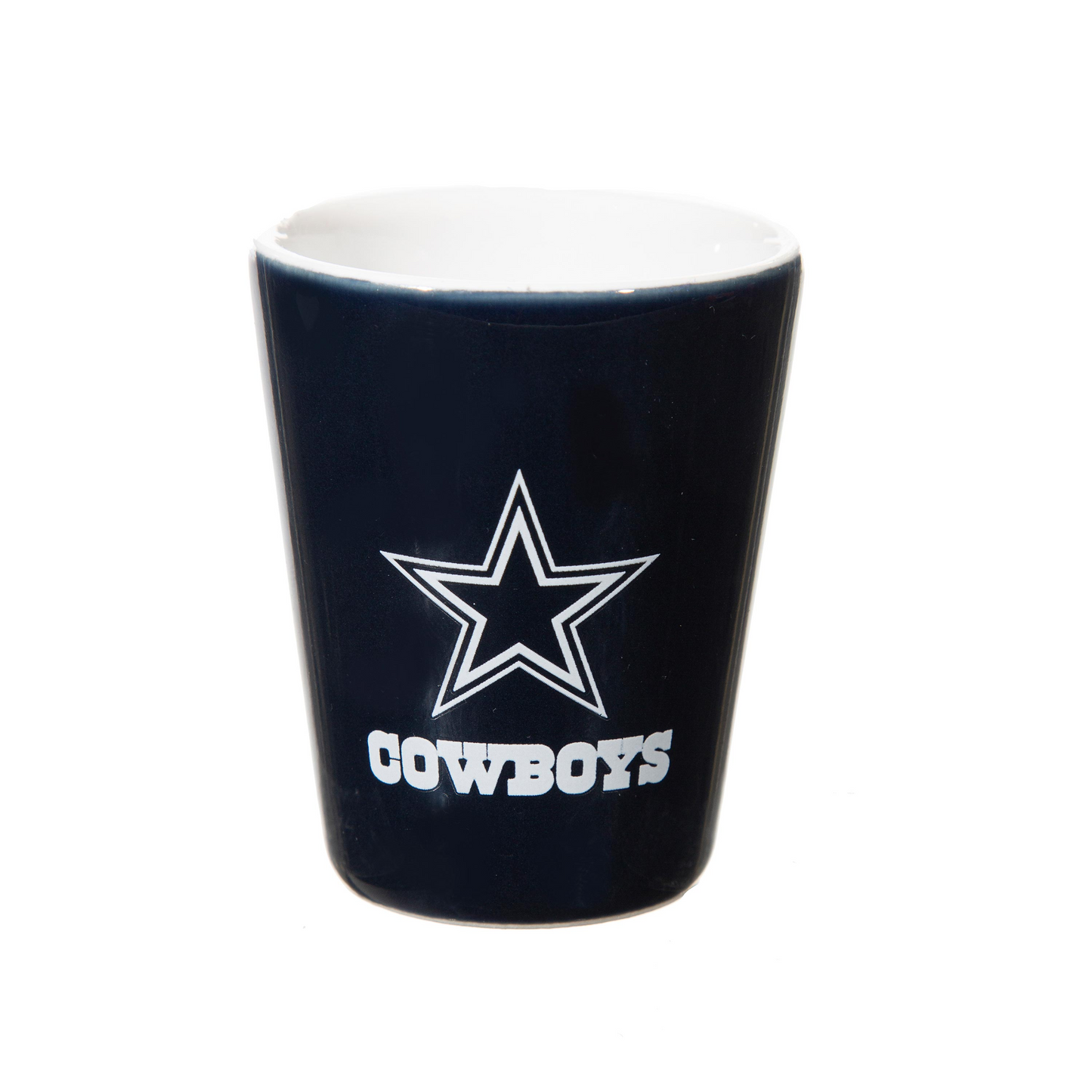 DALLAS COWBOYS 2 OZ. TEAM SHOT GLASS - CERAMIC