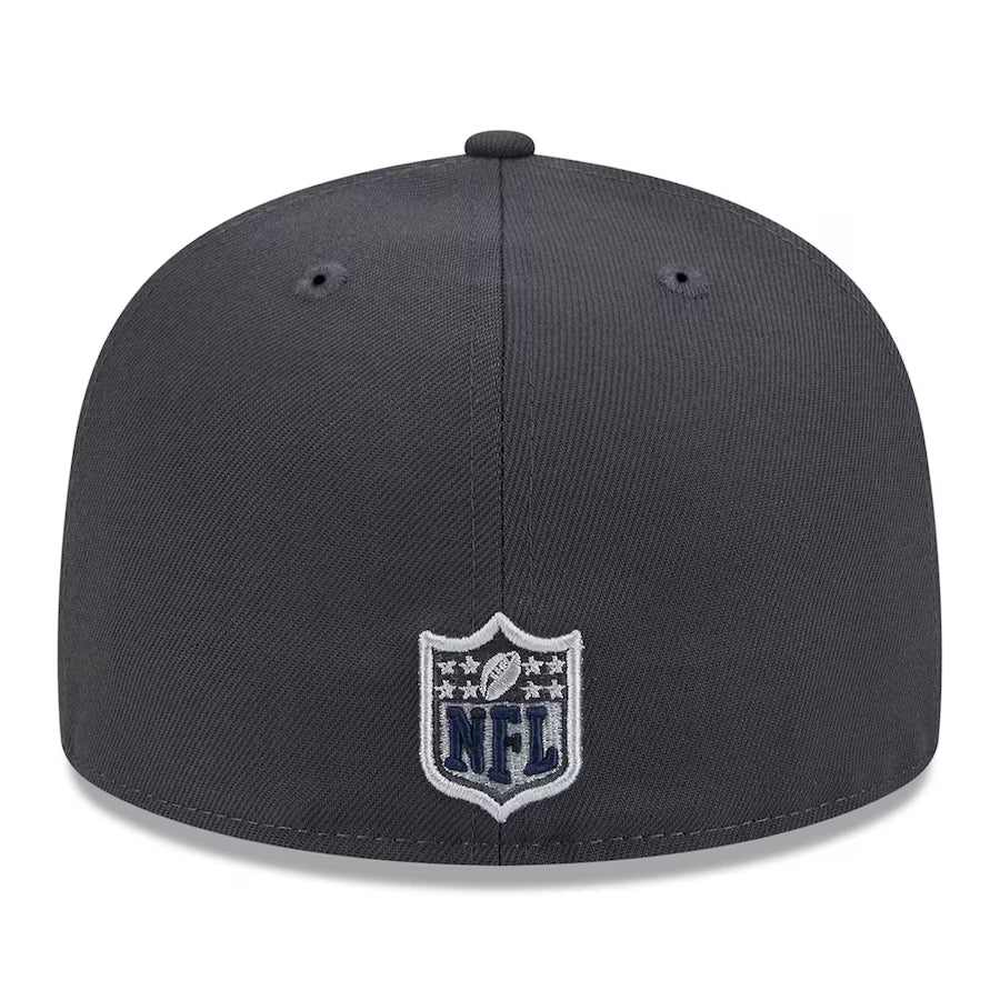 DALLAS COWBOYS 2024 NFL DRAFT HAT 59FIFTY FITTED HAT GRAPHITE JR S SPORTS