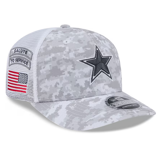 DALLAS COWBOYS 2024 NFL SALUTE TO SERVICE 9SEVENTY STRETCH-SNAPBACK HAT