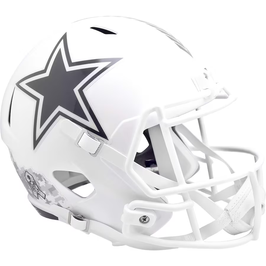 DALLAS COWBOYS 2024 NFL SALUTE TO SERVICE RIDDELL FULL SIZE SPEED REPLICA HELMET