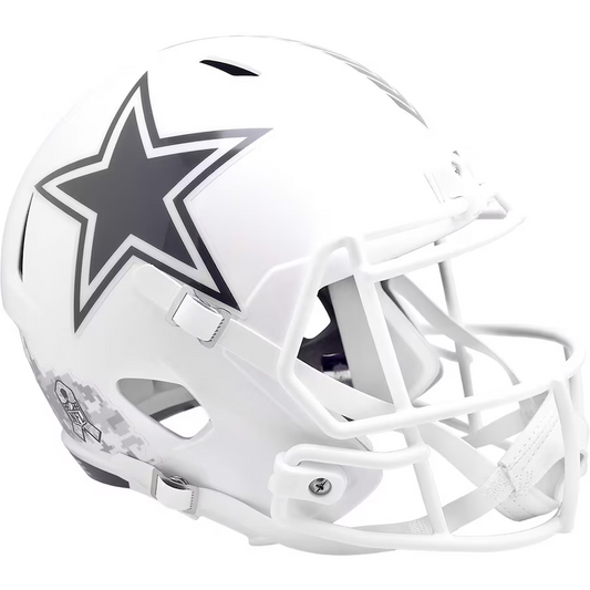 DALLAS COWBOYS 2024 NFL SALUTE TO SERVICE RIDDELL FULL SIZE SPEED REPLICA HELMET