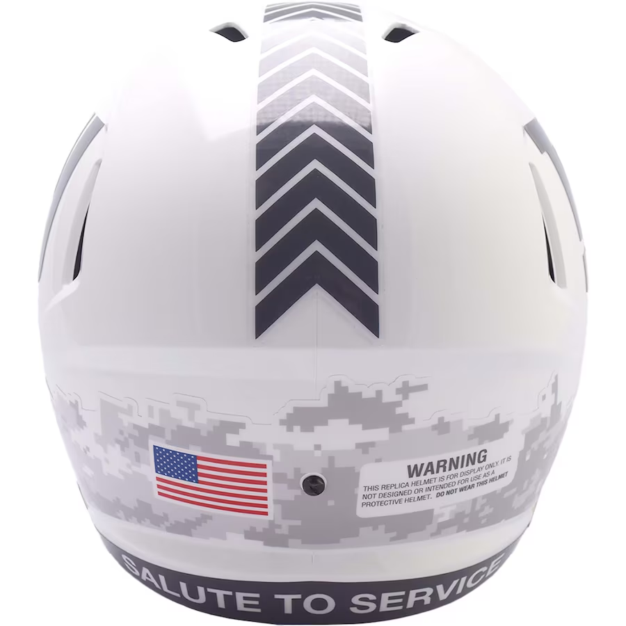 DALLAS COWBOYS 2024 NFL SALUTE TO SERVICE RIDDELL FULL SIZE SPEED REPLICA HELMET