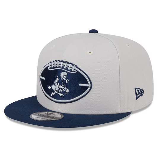 DALLAS COWBOYS 2024 NFL SIDELINE HISTORIC 9FIFTY SNAPBACK HAT - STONE/NAVY