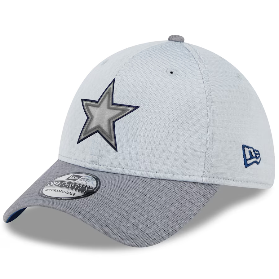 DALLAS COWBOYS 2024 NFL TRAINING CAMP 39THIRTY FLEX FIT HAT - GRAY HEATHER