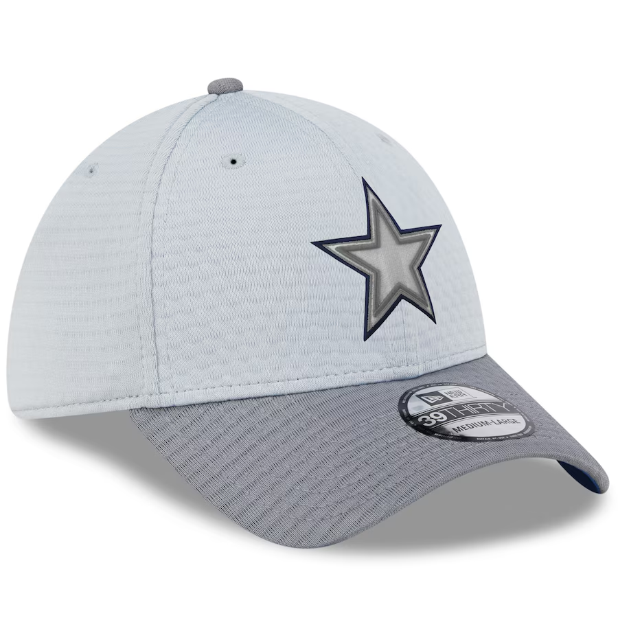 DALLAS COWBOYS 2024 NFL TRAINING CAMP 39THIRTY FLEX FIT HAT - GRAY HEATHER