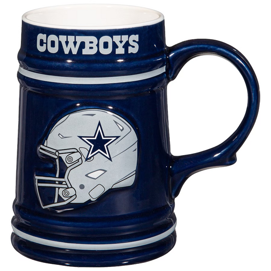 DALLAS COWBOYS 24OZ CERAMIC STEIN CUP WITH GIFT BOX