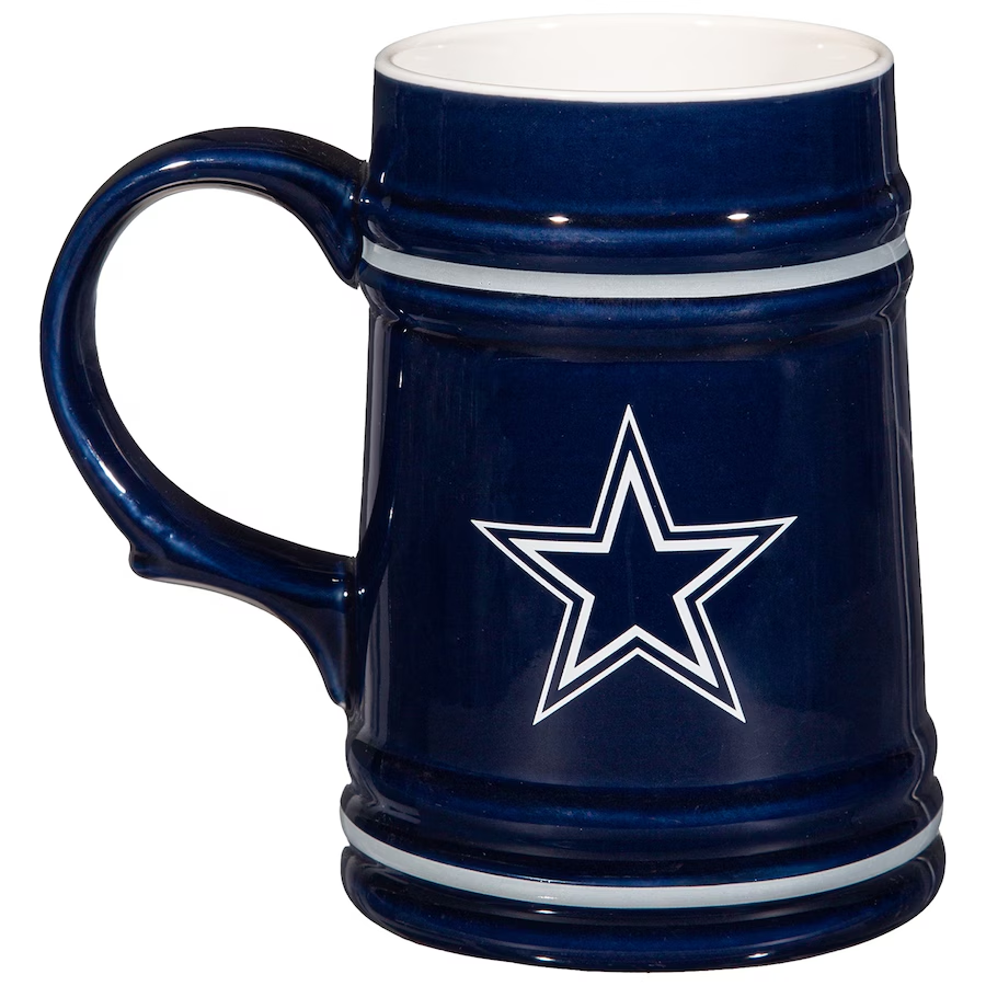 DALLAS COWBOYS 24OZ CERAMIC STEIN CUP WITH GIFT BOX