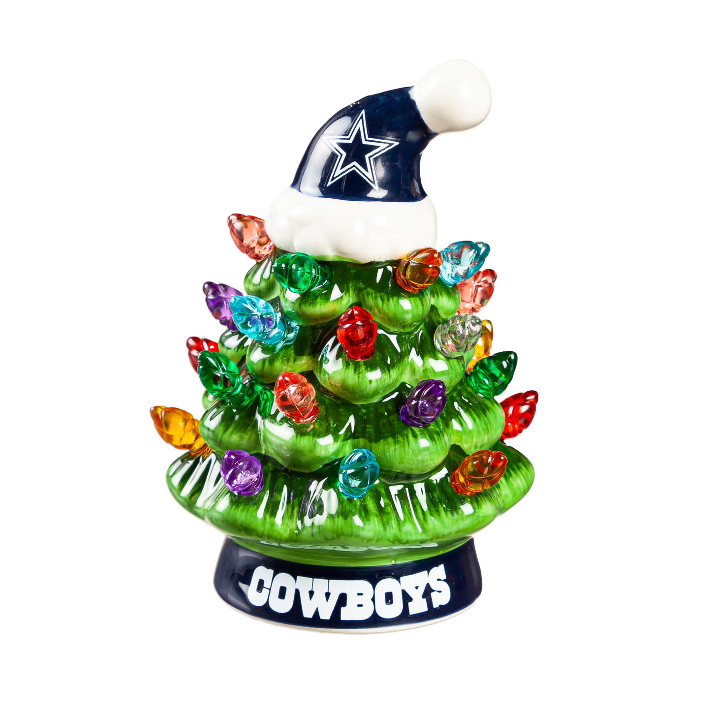 DALLAS COWBOYS 4" MINI LED TABLETOP CHRISTMAS TREE