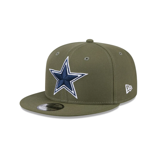 DALLAS COWBOYS BASIC LOGO 9FIFTY SNAPBACK HAT - OLIVE