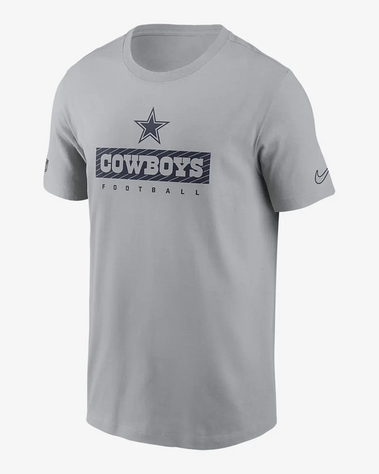 DALLAS COWBOYS COWBOY YOUTH NIKE DRI-FIT SIDELINE TEAM ISSUE T-SHIRT - WOLF GRAY