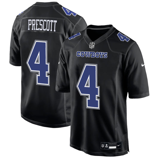 DALLAS COWBOYS DAK PRESCOTT MEN'S NIKE GAME JERSEY - BLACK