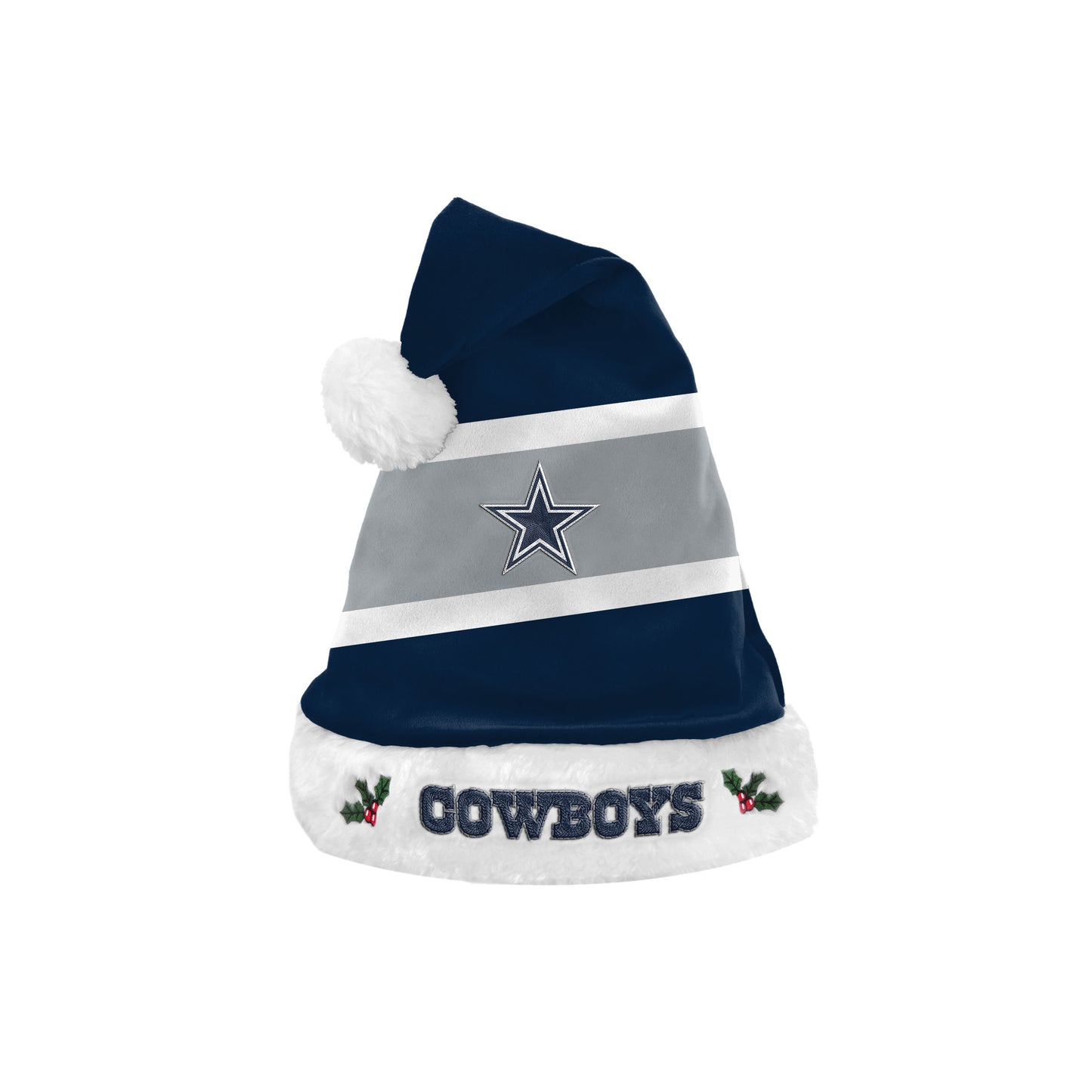 DALLAS COWBOYS EMBROIDERED COLORBLOCK SANTA HAT