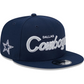 DALLAS COWBOYS EVERGREEN SCRIPT 9FIFTY SNAPBACK HAT - NAVY