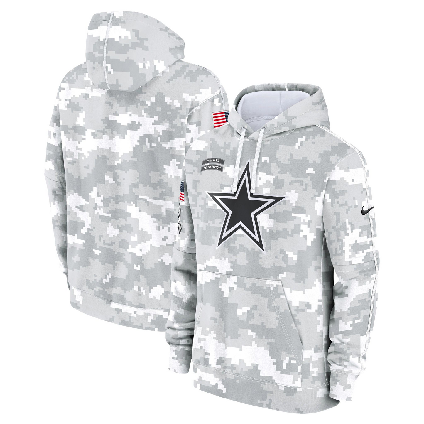 DALLAS COWBOYS MEN'S 2024 NFL SALUTE TO SERVICE PULLOVER HOODED SWEATSHIRT