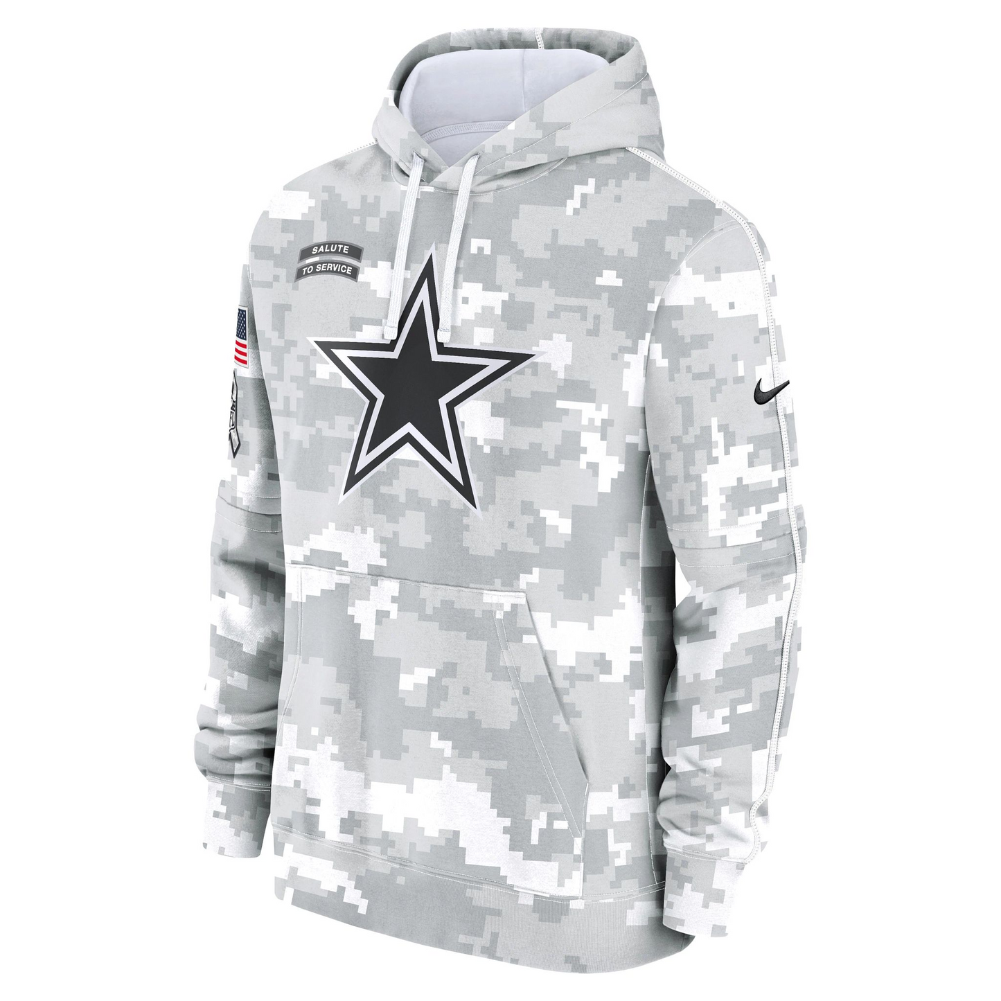 DALLAS COWBOYS MEN'S 2024 NFL SALUTE TO SERVICE PULLOVER HOODED SWEATSHIRT