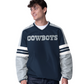 DALLAS COWBOYS MEN'S HIGH HEAT 1 PULLOVER JACKET - BLUE/GRAY