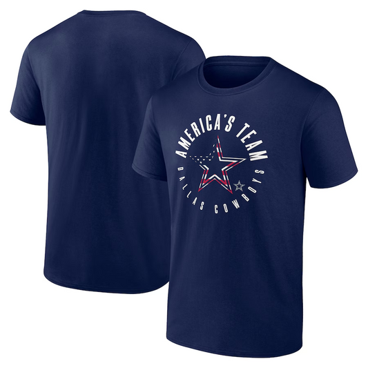 DALLAS COWBOYS MEN'S HOMETOWN RUSHING T-SHIRT - NAVY