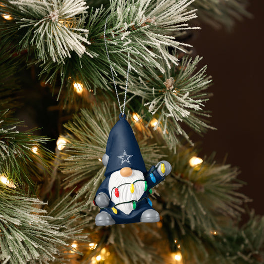 DALLAS COWBOYS MINI VINYL GNOME WITH LIGHTS ORNAMENT