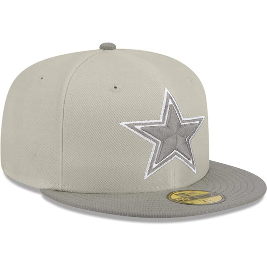 DALLAS COWBOYS TWO-TONE COLOR PACK 59FIFTY FITTED HAT - STONE/GRAY