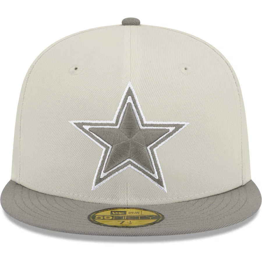 DALLAS COWBOYS TWO-TONE COLOR PACK 59FIFTY FITTED HAT - STONE/GRAY