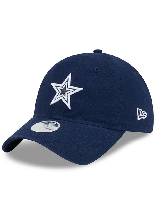 DALLAS COWBOYS WOMEN'S EVERGREEN GLITTER 9TWENTY ADJUSTABLE HAT