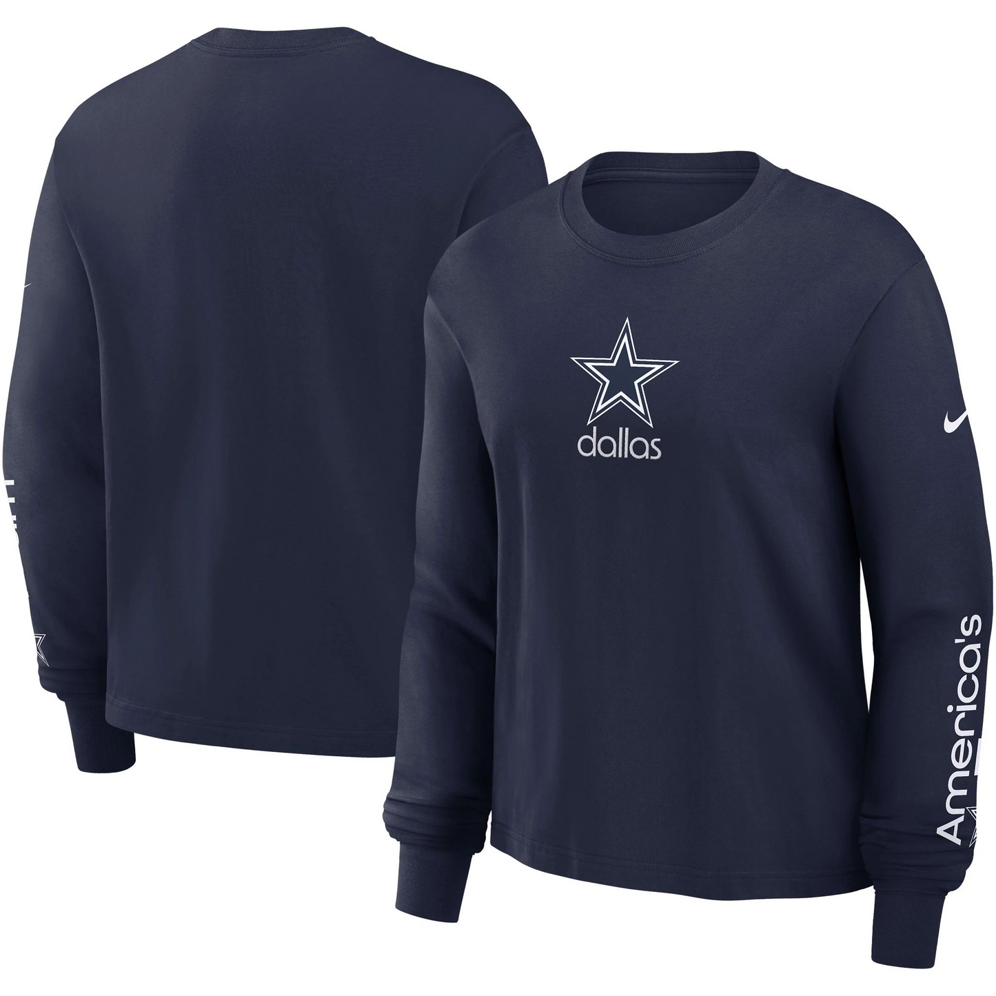 DALLAS COWBOYS WOMEN'S LONGSLEEVE ESSENTIAL BOXY T-SHIRT