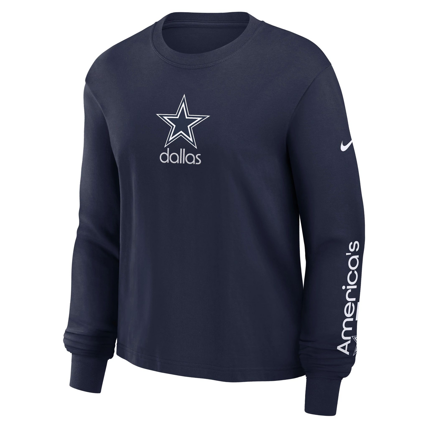 DALLAS COWBOYS WOMEN'S LONGSLEEVE ESSENTIAL BOXY T-SHIRT