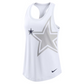 DALLAS COWBOYS MUJER NIKE TRI-BLEND RACERBACK TANK TOP - BLANCO