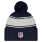 DALLAS COWBOYS YOUTH 2024 NFL SIDELINE CUFFED KNIT BEANIE WITH POM