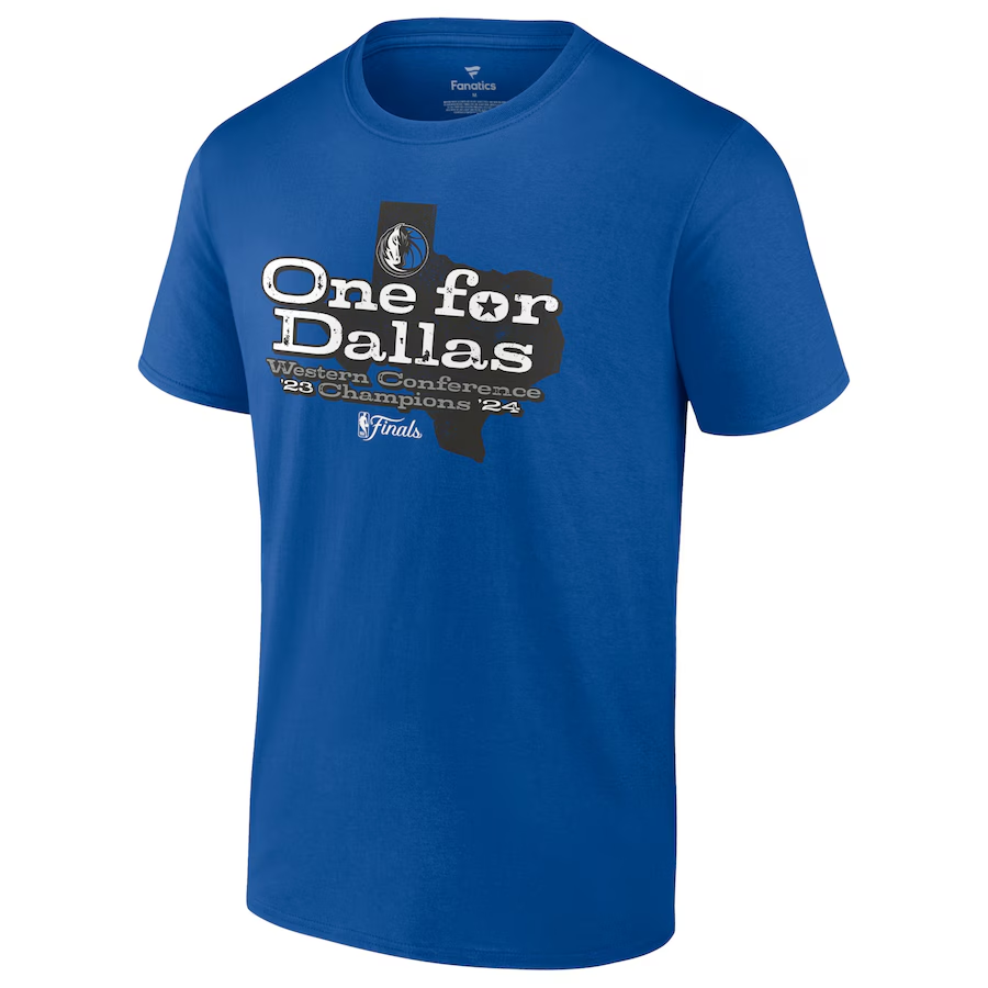 DALLAS MAVERICKS MEN'S 2024 NBA WESTERN CONFERENCE CHAMPIONS LAYUP DRILL T-SHIRT