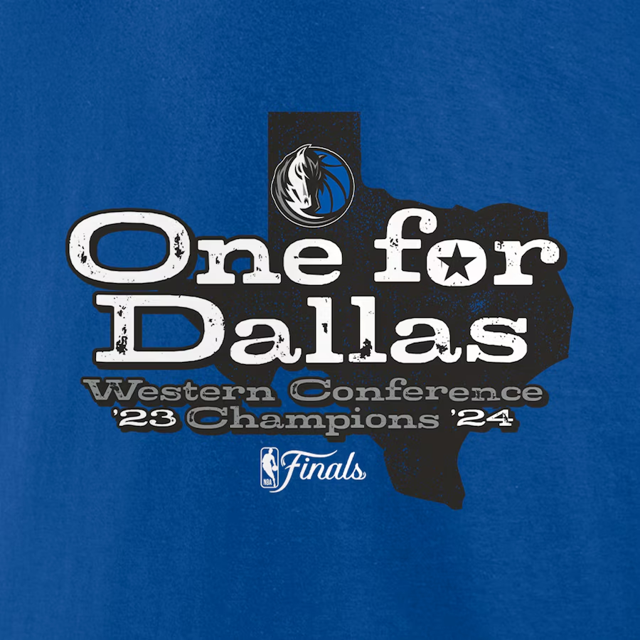 DALLAS MAVERICKS MEN'S 2024 NBA WESTERN CONFERENCE CHAMPIONS LAYUP DRILL T-SHIRT