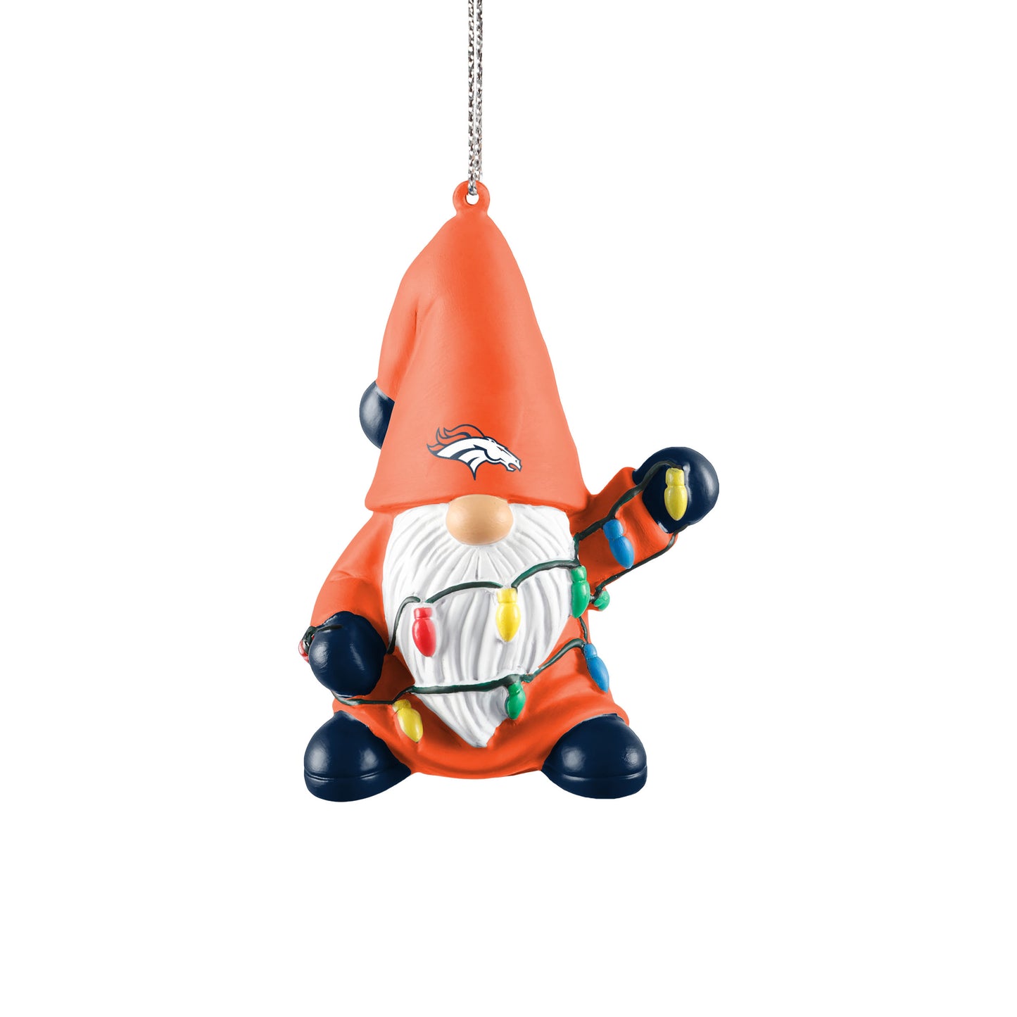 DENVER BRONCOS MINI VINYL GNOME WITH LIGHTS ORNAMENT