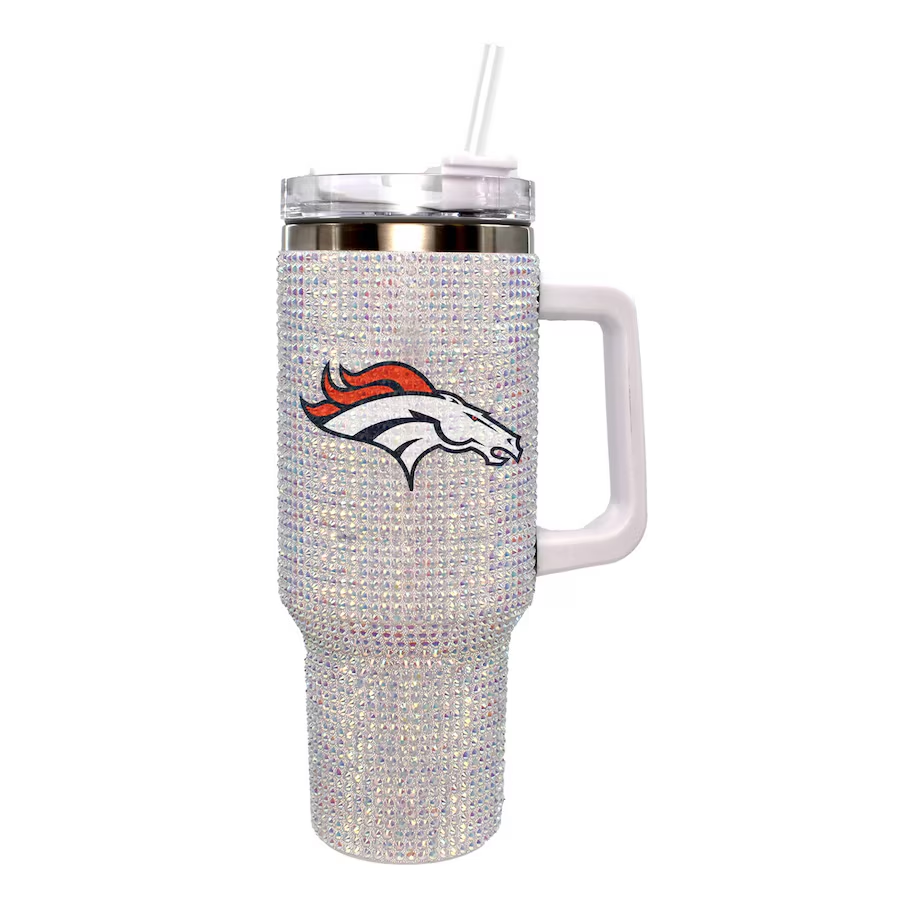 DENVER BRONCOS THE MEMORY COMPANY 40 OZ BLING COLOSSAL TUMBLER