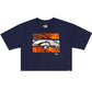 DENVER BRONCOS WOMEN'S FOIL CROP T-SHIRT