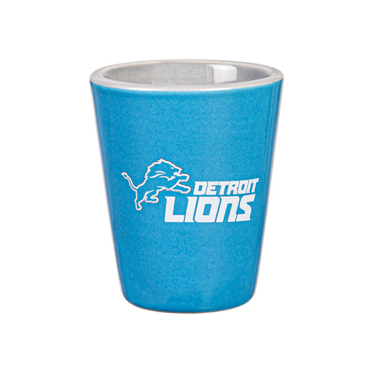 DETROIT LIONS 2 OZ. TEAM SHOT GLASS - CERAMIC